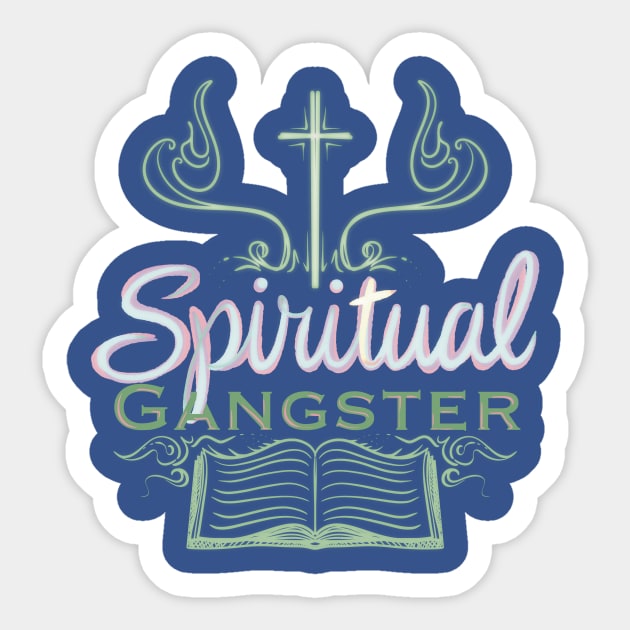 Spiritual Gangster Pink Sticker by Yenger Design